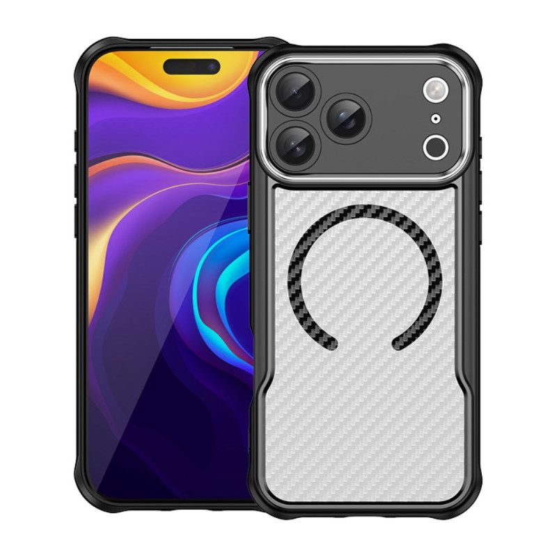 Kuori iPhone 17 Pro Max Magsafe-yhteensopiva Läpikuultava Hiilikuitu Suojakuori