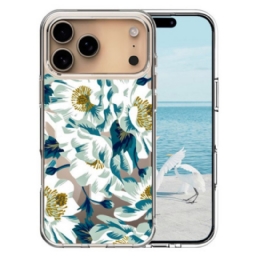 Kuori iPhone 17 Pro Max Magsafe-yhteensopiva Valkoiset Kukat Suojakuori