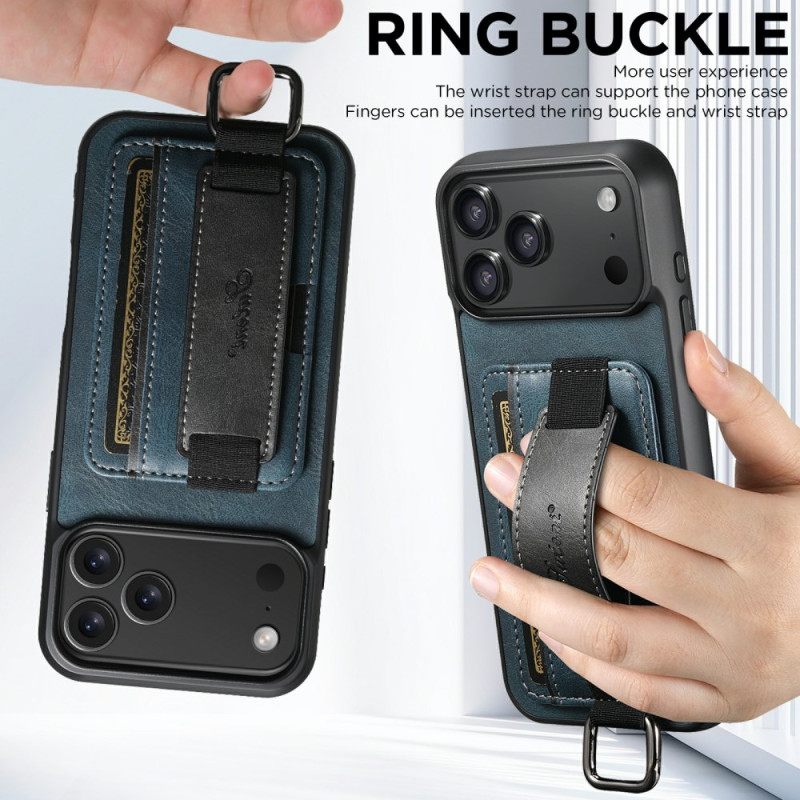 Kuori iPhone 17 Pro Max Suteni Korttikotelo Ja Hihna Suojakuori