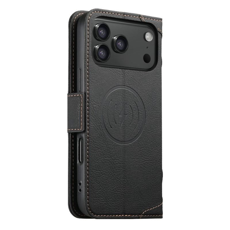 Nahkakotelo iPhone 17 Pro Max Magsafe Premium Vintage -yhteensopiva Suojakuori