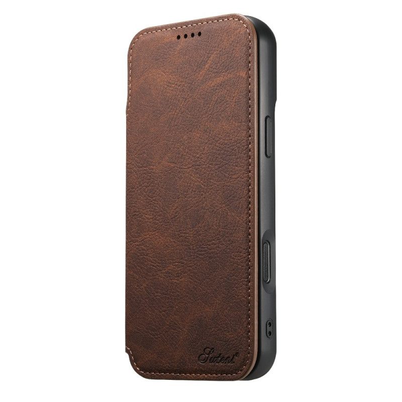 Nahkakotelo iPhone 17 Pro Max Magsafe-yhteensopiva Suteni Suojakuori