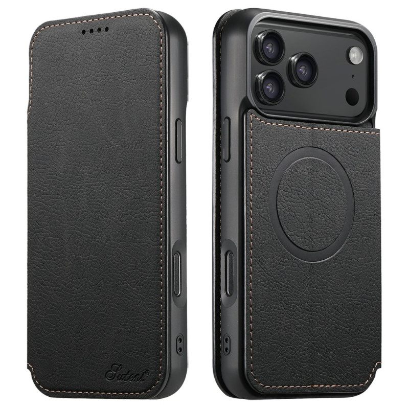 Nahkakotelo iPhone 17 Pro Max Magsafe-yhteensopiva Suteni Suojakuori