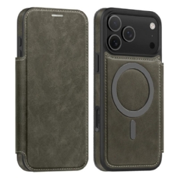 Nahkakotelo iPhone 17 Pro Max Puhelinkuoret Magsafe-yhteensopiva Rfid-korttikotelon Kanssa