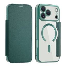 Nahkakotelo iPhone 17 Pro Max Puhelinkuoret Magsafe-yhteensopiva Rfid-korttikotelon Kanssa