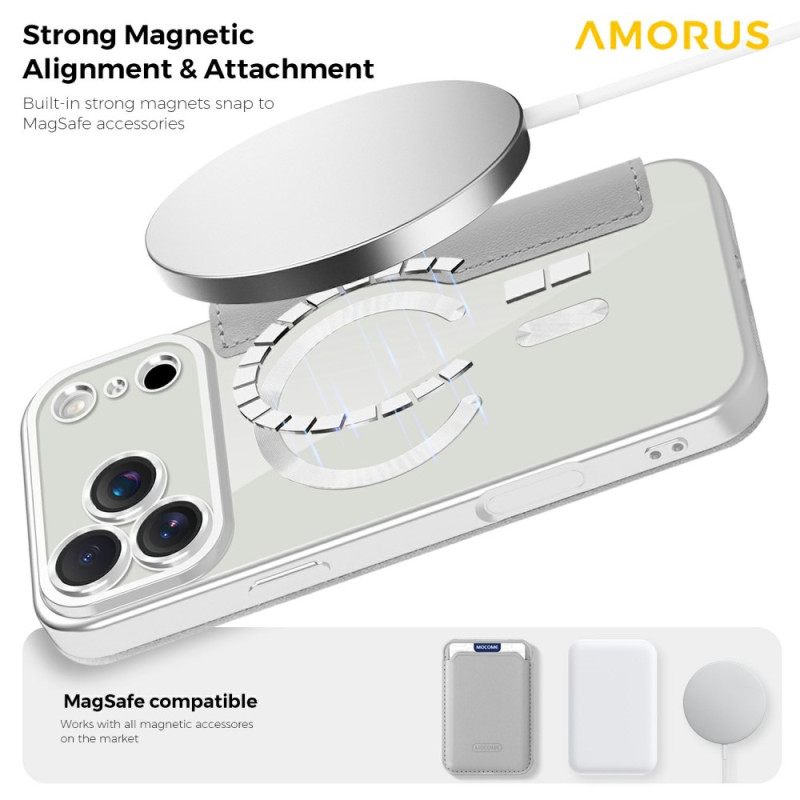 Nahkakotelo iPhone 17 Pro Max Puhelinkuoret Magsafe-yhteensopiva Rfid-korttikotelon Kanssa