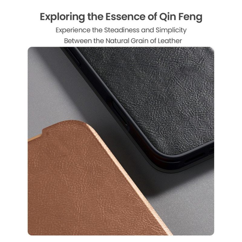 Nahkakotelo iPhone 17 Pro Max Puhelinkuoret Qin Pro -sarja Nillkin