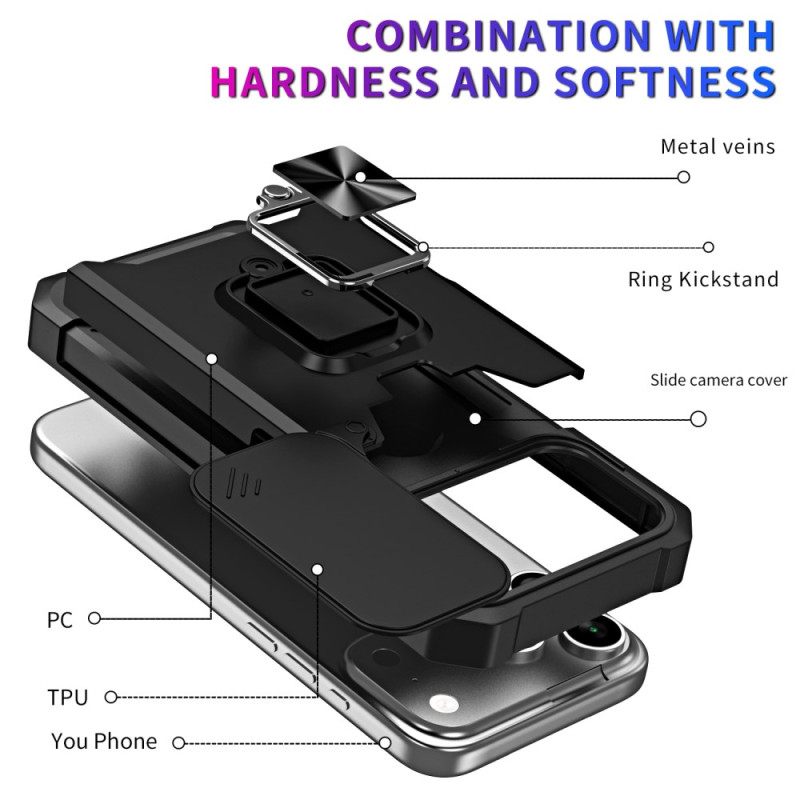 Puhelinkuoret iPhone 17 Pro Max Kestävä Jalusta Ja Liukuva Kansi