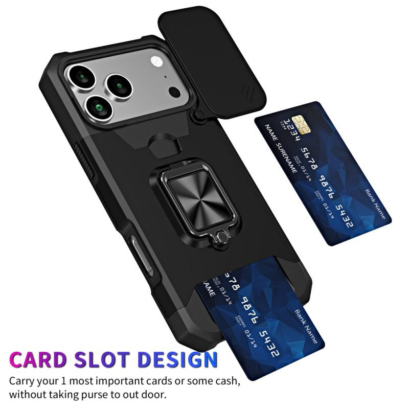 Puhelinkuoret iPhone 17 Pro Max Kestävä Jalusta Ja Liukuva Kansi