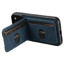 Puhelinkuoret iPhone 17 Pro Max Retrotyylinen Korttikotelo Ja Jalusta