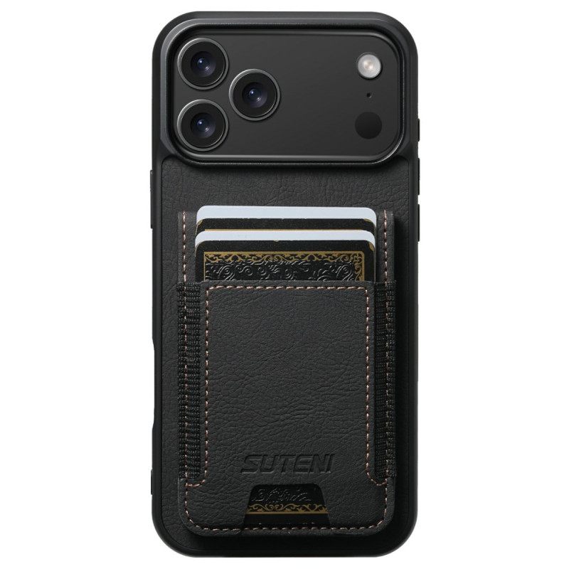 Puhelinkuoret iPhone 17 Pro Max Retrotyylinen Korttikotelo Ja Jalusta