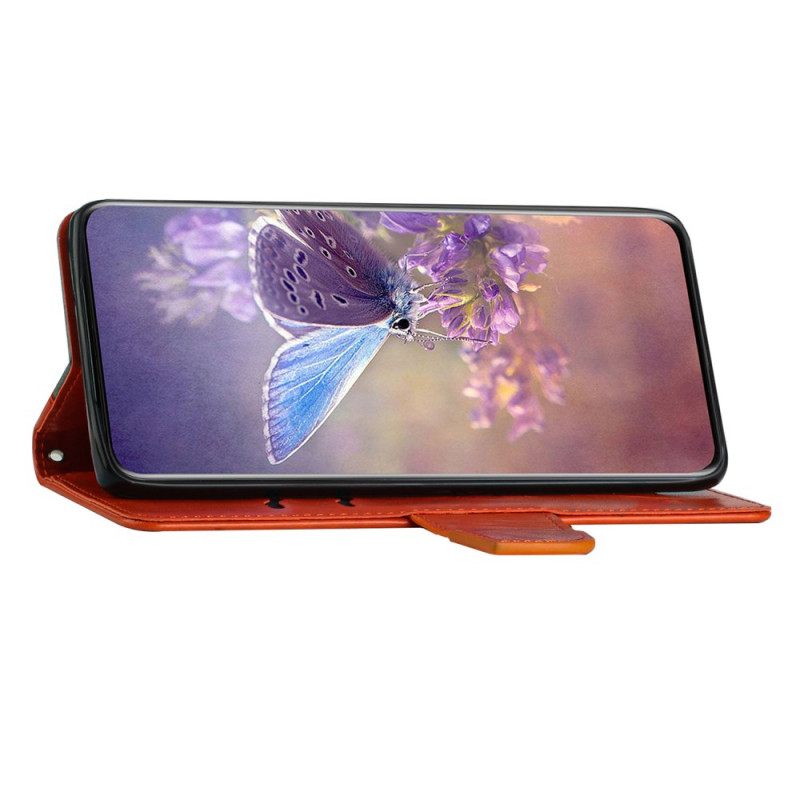Flip Case Samsung Galaxy A13 Suojaketju Kuori Kaksisävyinen Perhoshihna
