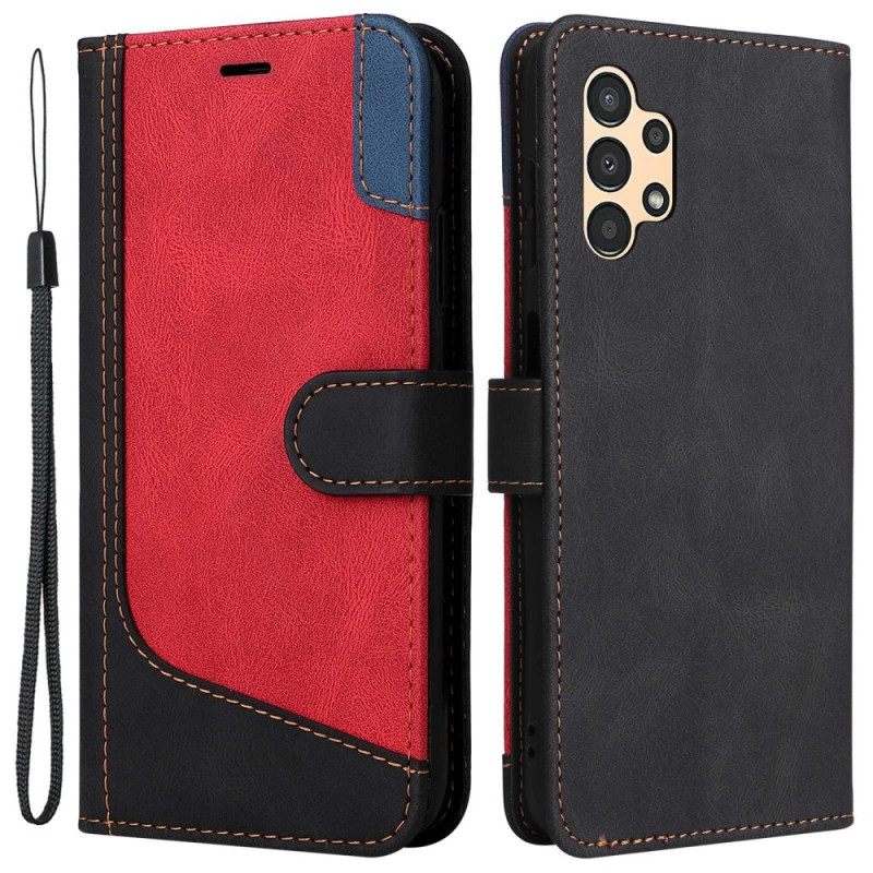 Kotelot Samsung Galaxy A13 Bicolor Kaulanauhalla
