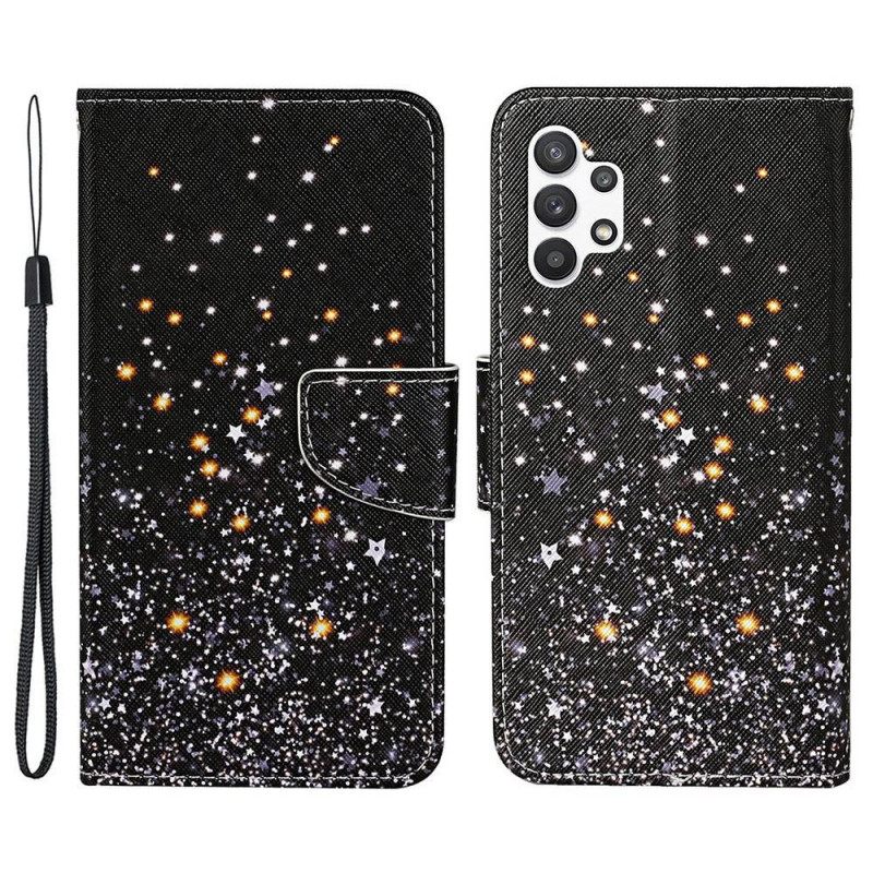Kotelot Samsung Galaxy A13 Suojaketju Kuori Black Strappy