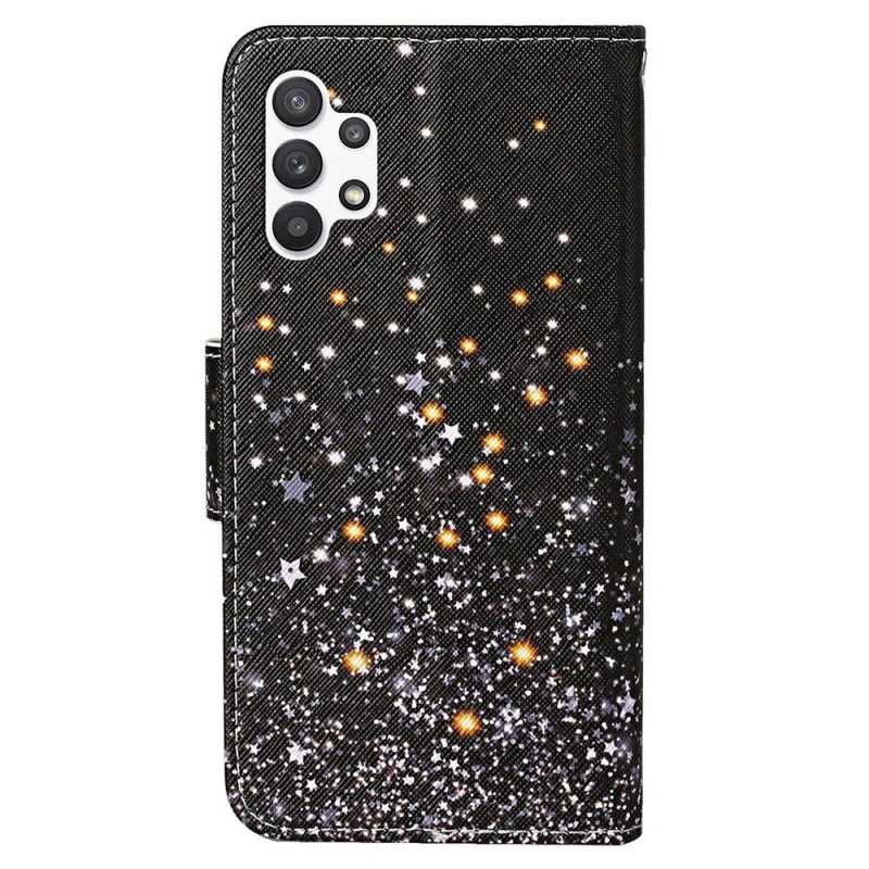 Kotelot Samsung Galaxy A13 Suojaketju Kuori Black Strappy