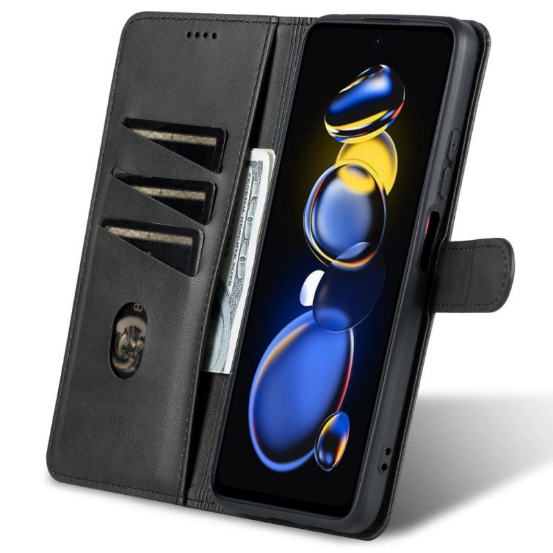 Flip Case Poco X4 GT Brand Azns Classic Faux Leather