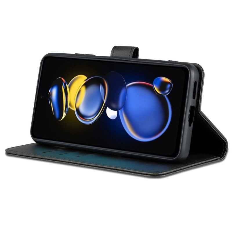 Flip Case Poco X4 GT Brand Azns Classic Faux Leather