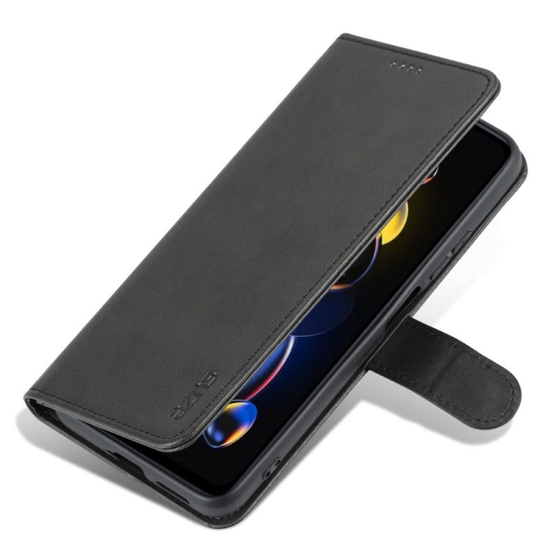 Flip Case Poco X4 GT Brand Azns Classic Faux Leather