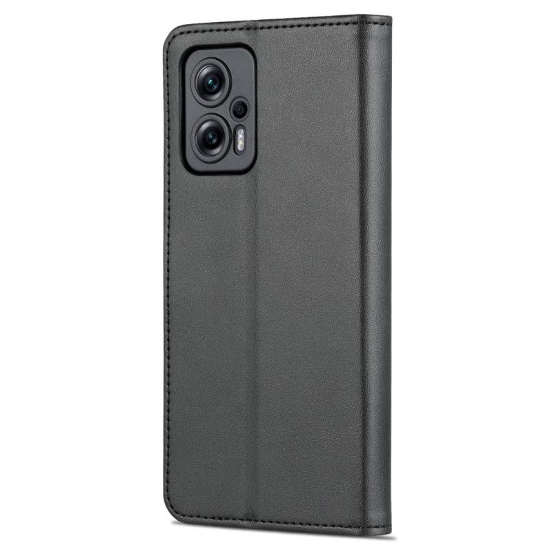 Flip Case Poco X4 GT Brand Azns Classic Faux Leather