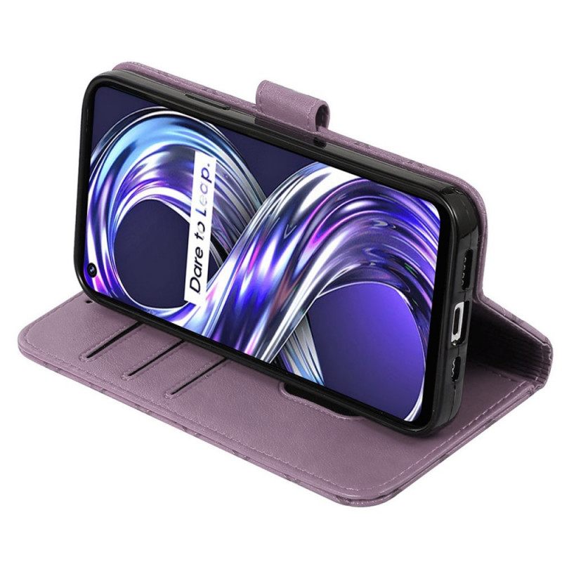 Kotelot Realme 8i Keinonahkainen Ruudullinen Kuvio