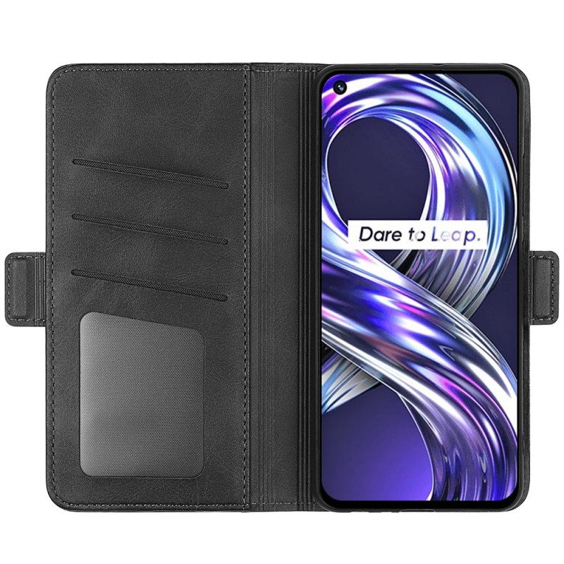 Nahkakotelo Realme 8i Kotelot Flip Double Flap