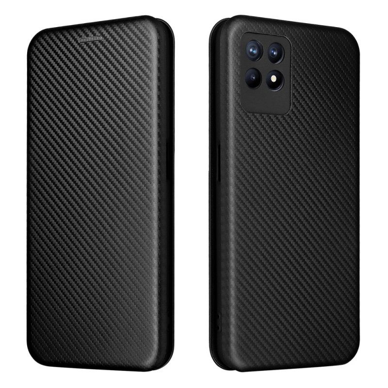 Puhelinkuoret Realme 8i Kotelot Flip Hiilikuitu