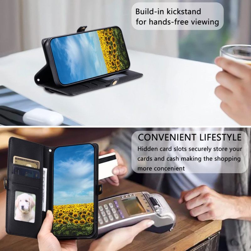 Kotelot Xiaomi 15 Pro Clutch-tyylinen Lompakko Hihnalla Ja Olkahihnalla