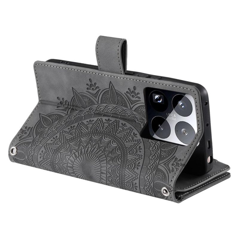 Kotelot Xiaomi 15 Pro Mandala-mokkanahkainen Lompakko Suojakuori