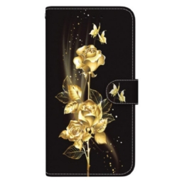 Kotelot Xiaomi 15 Pro Puhelinkuoret Kultaisia Perhosia Ja Pinkkiä