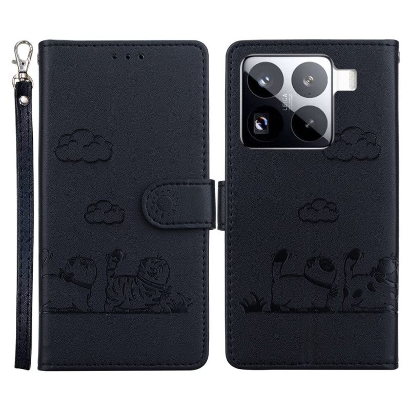 Kotelot Xiaomi 15 Pro Rfid-suojattu Kissakuvio