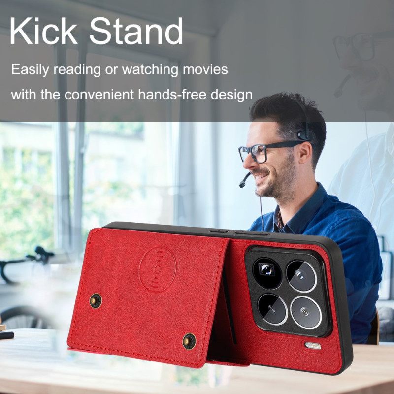 Kuori Xiaomi 15 Pro Nahkaefektikorttikotelo