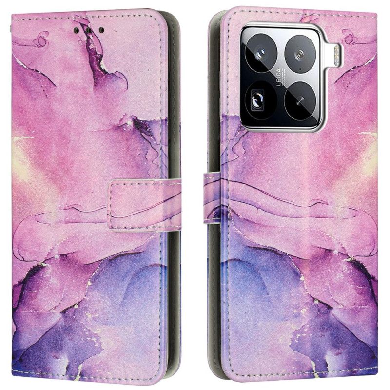 Nahkakotelo Xiaomi 15 Pro Marmorikuvio