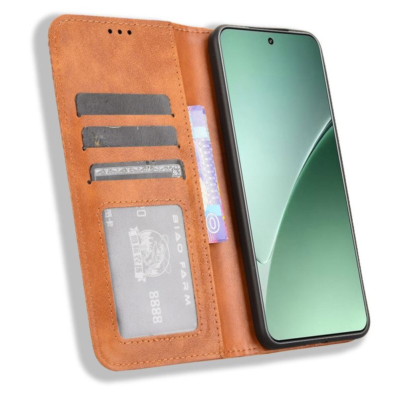 Nahkakotelo Xiaomi 15 Pro Vintage-reunus