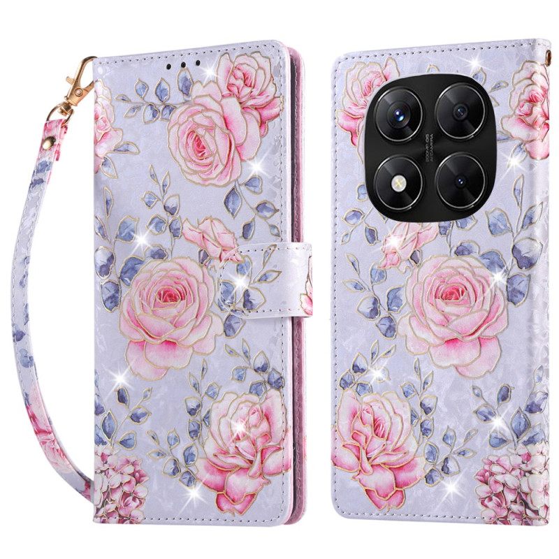 Kotelot Poco X7 5g Puhelinkuoret Rfid-suojattu Kukkakuvioinen Kuvio