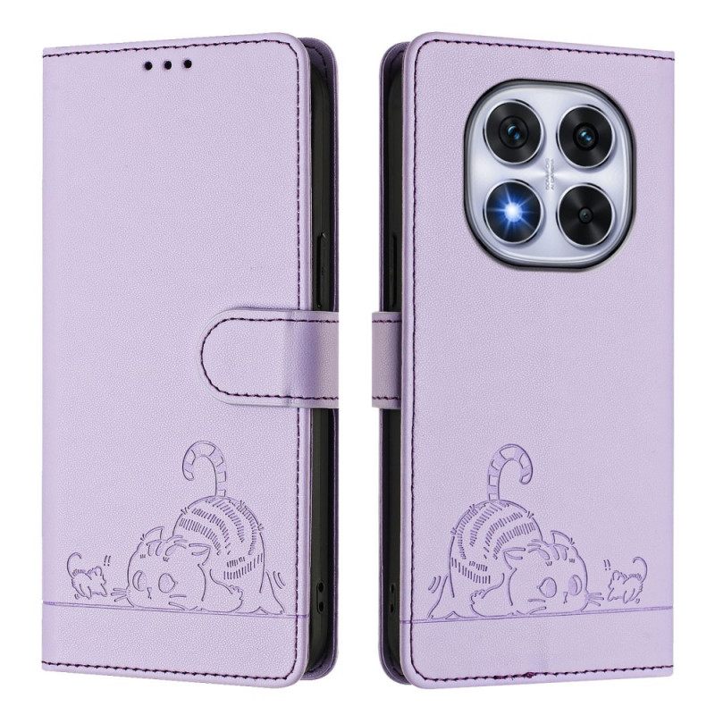 Kotelot Poco X7 5g Rfid-suojattu Kissakuvio Suojakuori