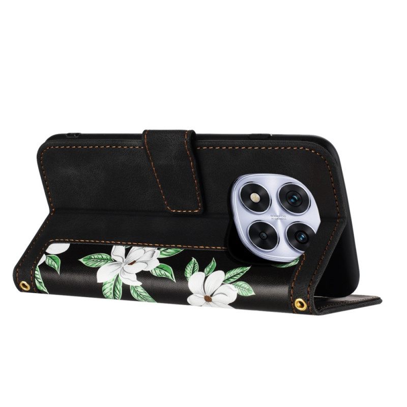 Kuoret Poco X7 5g Kukkakuvio Rannekkeella