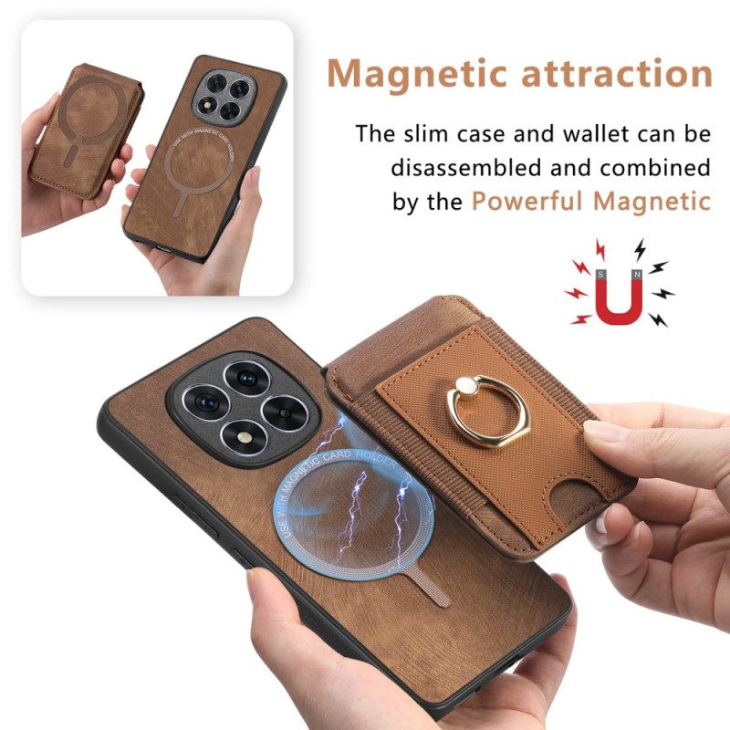 Kuori Poco X7 5g Magneettinen Korttikotelo Pystysuoralla Läpällä