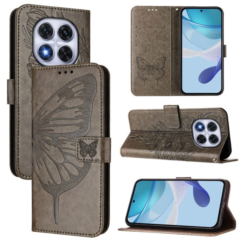 Nahkakotelo Poco X7 5g Graafinen Perhonen