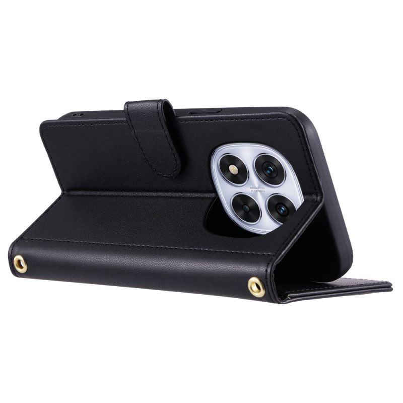 Nahkakotelo Poco X7 5g Tikattu Eleganssi