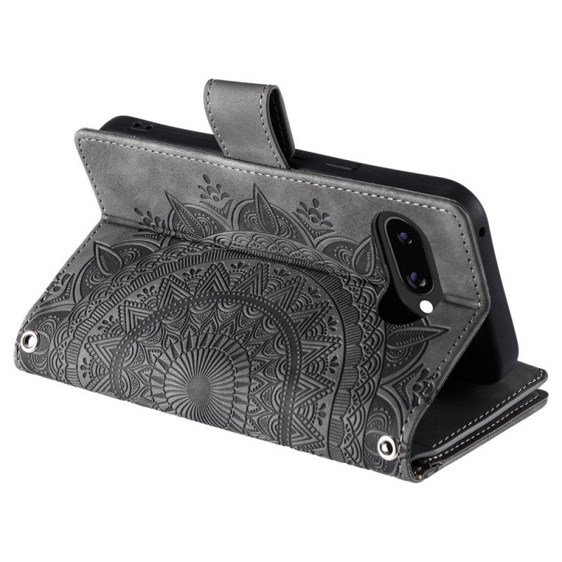 Kotelot Google Pixel 10a Mandala-mokkanahkaefektilompakko