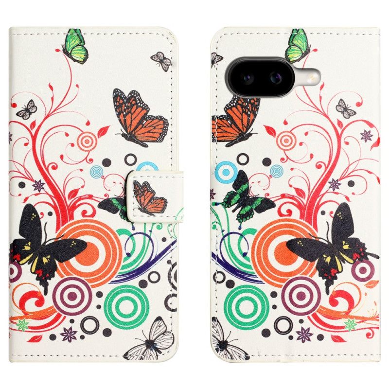 Kotelot Google Pixel 10a Perhosia Valkoisella Taustalla Suojakuori