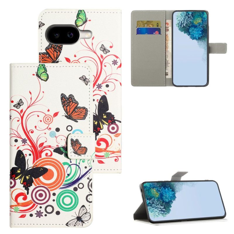 Kotelot Google Pixel 10a Perhosia Valkoisella Taustalla Suojakuori