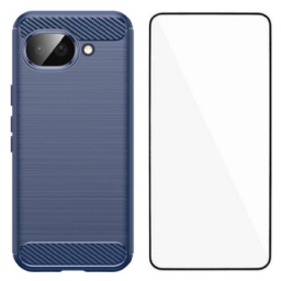 Kuori Google Pixel 10a Hiilikuitu Näytönsuojalla Suojakuori