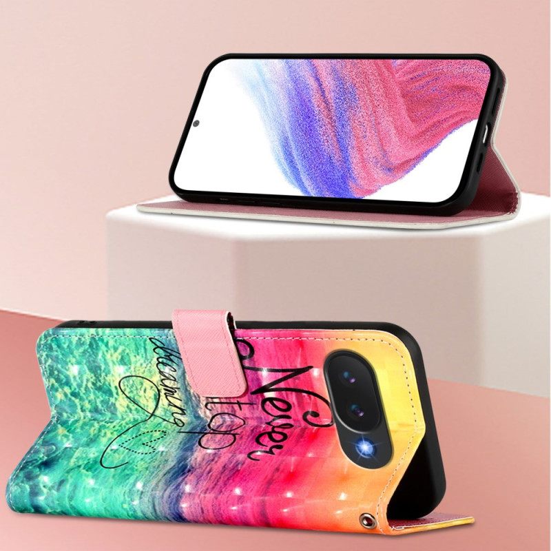 Nahkakotelo Google Pixel 10a Älä Koskaan Lopeta Unelmointia