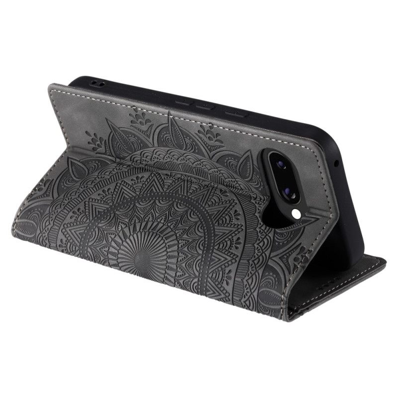 Nahkakotelo Google Pixel 10a Mandala-mokkanahkaefekti Suojakuori