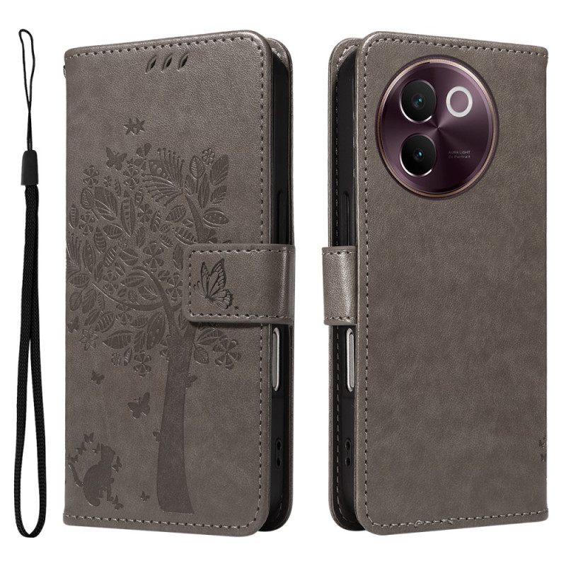 Kotelot Vivo V40 Lite 5g Puhelinkuoret Kissa Ja Puu