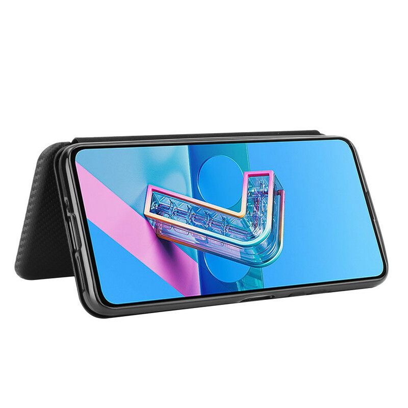 Puhelinkuoret Asus Zenfone 7 / 7 Pro Kotelot Flip Silicone Carbon