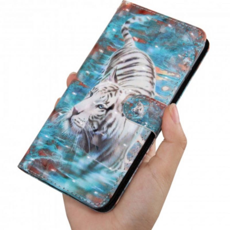 Flip Case Xiaomi Mi 10T Lite / Redmi Note 9 Pro 5G Tiger In The Water