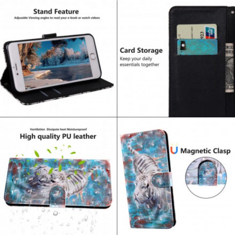 Flip Case Xiaomi Mi 10T Lite / Redmi Note 9 Pro 5G Tiger In The Water
