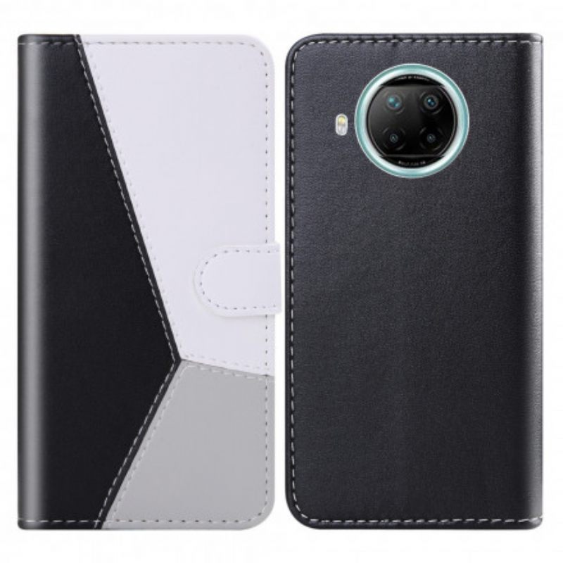 Kotelot Xiaomi Mi 10T Lite / Redmi Note 9 Pro 5G Tricolor Leather Effect