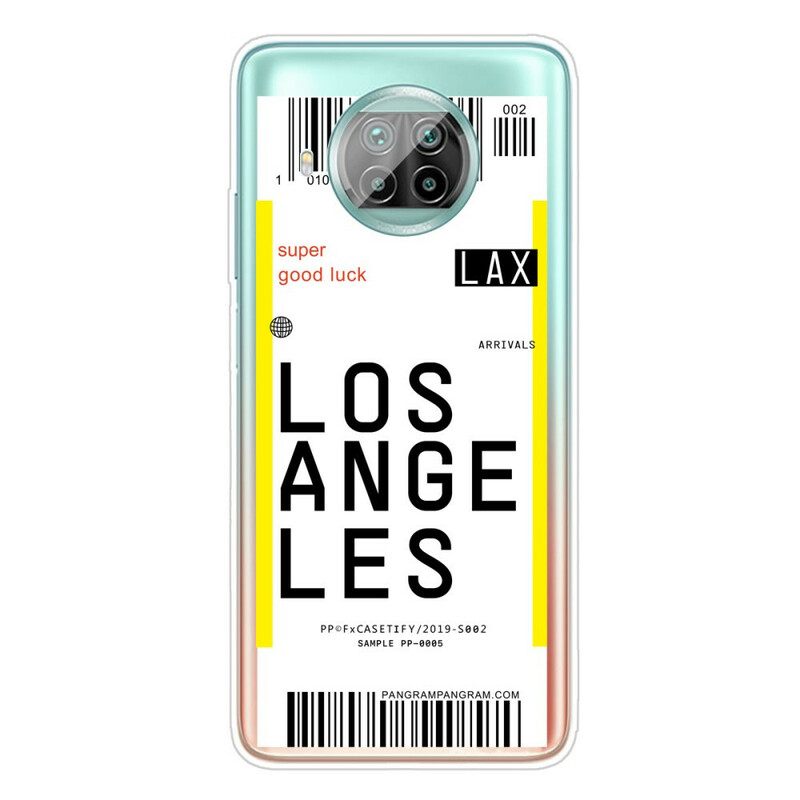 Kuori Xiaomi Mi 10T Lite / Redmi Note 9 Pro 5G Boarding Pass Los Angelesiin